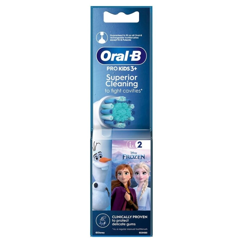 Oral-B Disney La Reine des Neiges رؤوس فرشاة أطفال 3+ - إعادة تعبئة فرشاة الأسنان الكهربائية - 2 قطعة