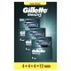 Gillette Mach3 Lames de Rasoir - Pack de 12 Recharges