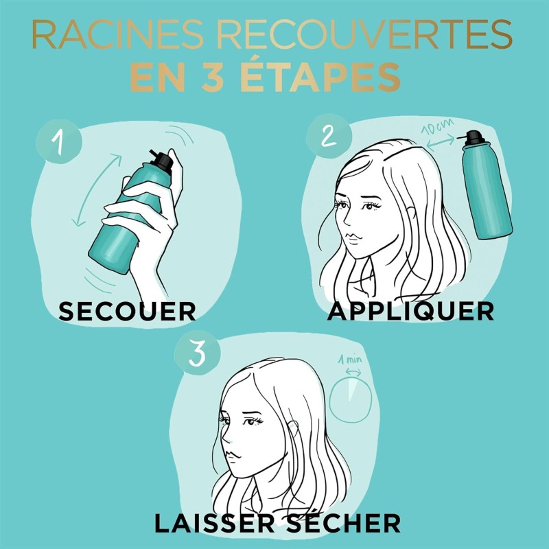 L'Oréal Paris Spray Instantané Correcteur de Racines & Cheveux Blancs - Magic Retouch - Châtain, 75 ml