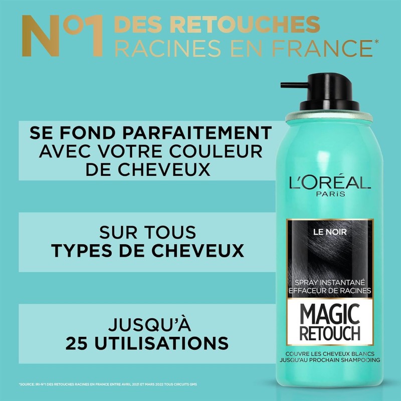 L'Oréal Paris Spray Instantané Correcteur de Racines & Cheveux Blancs - Magic Retouch - Châtain, 75 ml