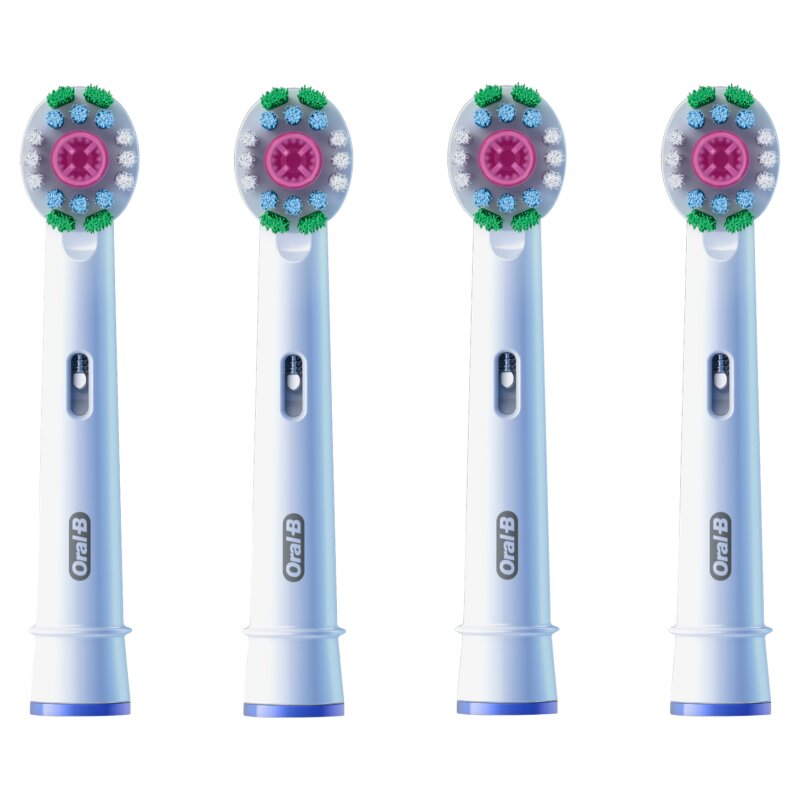 Oral-B 3d White Pro Clean Replacement Brush Heads For Electric Toothbrush - X4