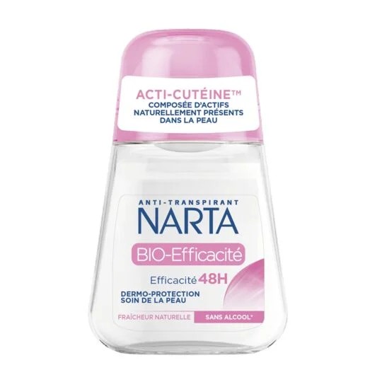 Narta Bio-Efficacité Déodorant Bille Femme Anti-Transpirant - Protection 48h - 50ml