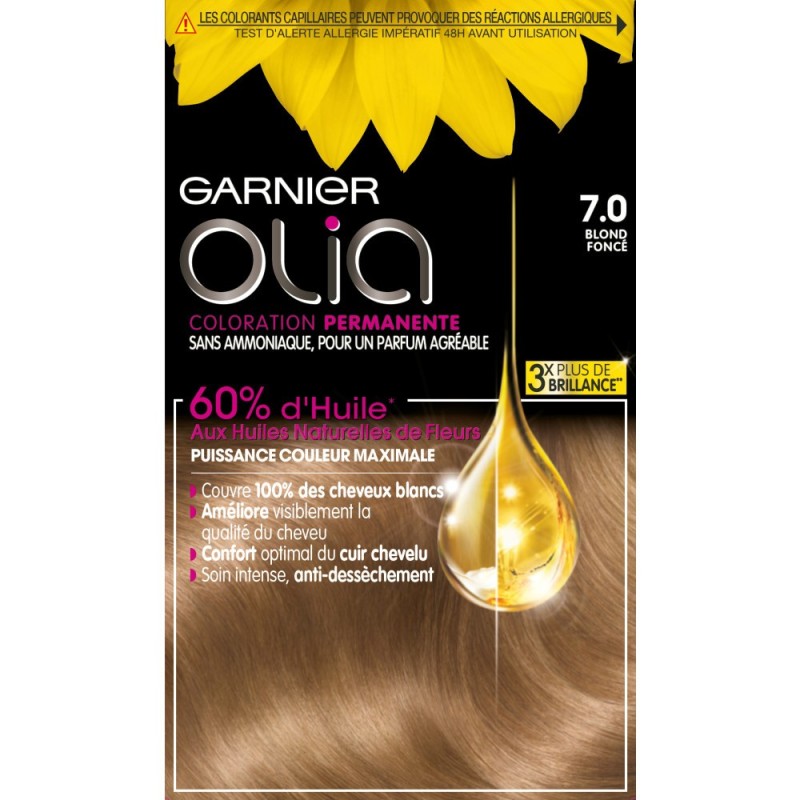 Garnier Olia Permanent Hair Color Without Ammonia - Hair - 1x Box - Dark Blonde 70