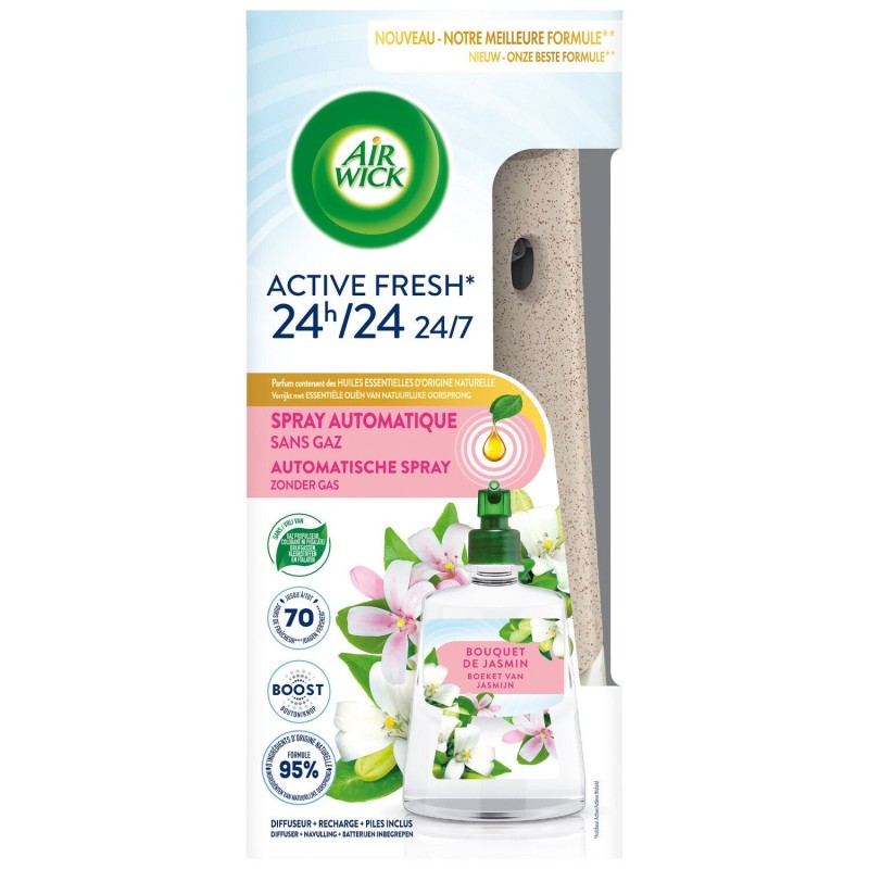 Active fresh - diffuseur spray automatique désodorisant sans gaz fleurs de cerisier le diffuseur et sa recharge de 228 ml