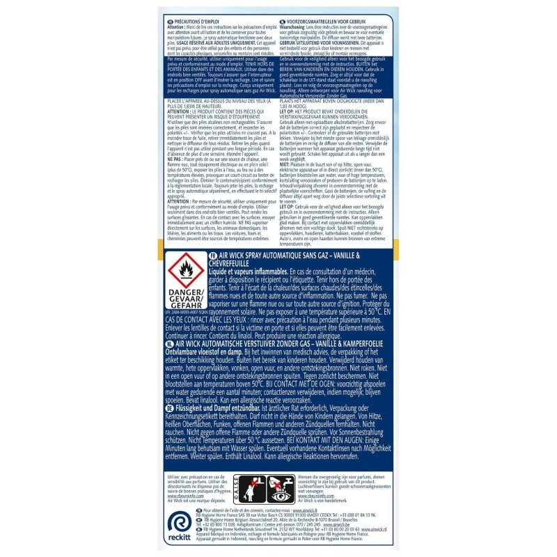 Air Wick Active Fresh معطر جو أوتوماتيكي - فانيلا وياسمين - 228 مل