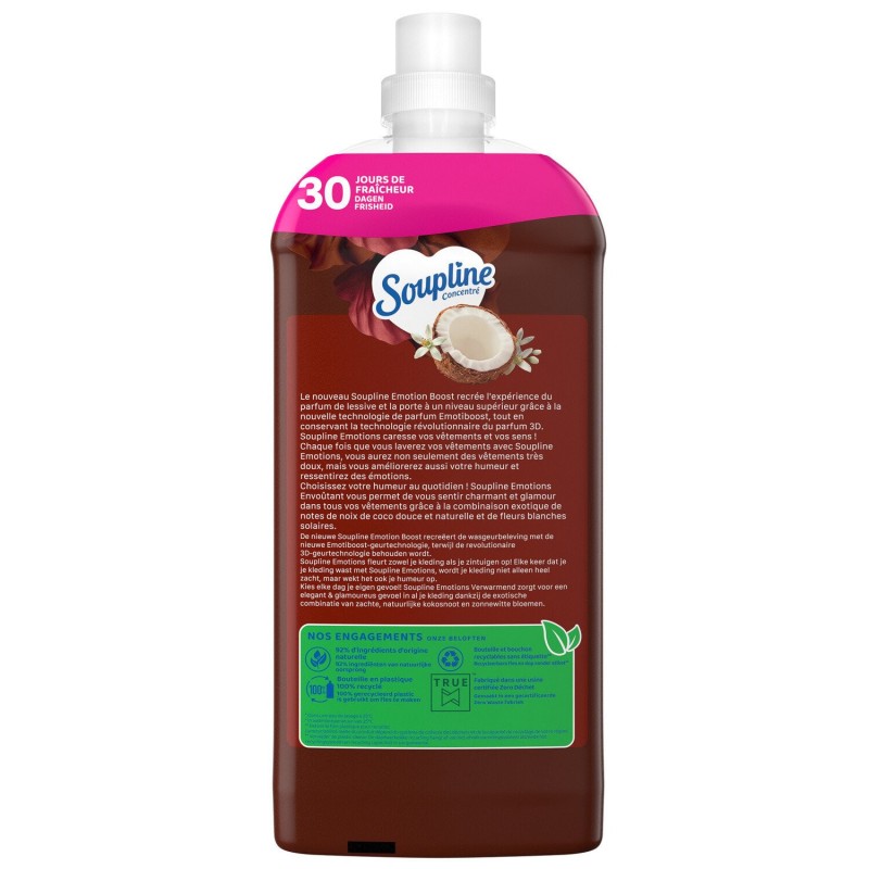Soupline 3d Fraîcheur Adoucissant Concentré - Fleurs Blanches & Noix de Coco - 1280ml