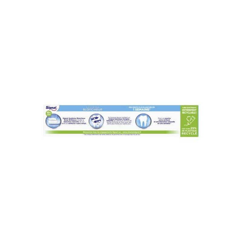 Signal Système Blancheur Dentifrice Éclat Brillance - 3x75ml