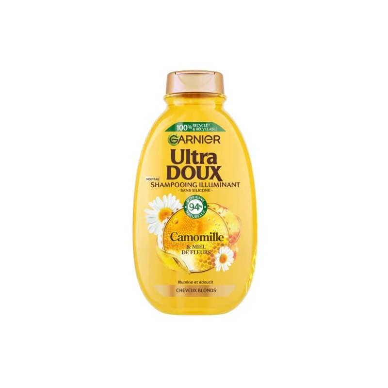 Garnier Ultra Doux شامبو البابونج وعسل الأزهار - للشعر الأشقر - 300 مل