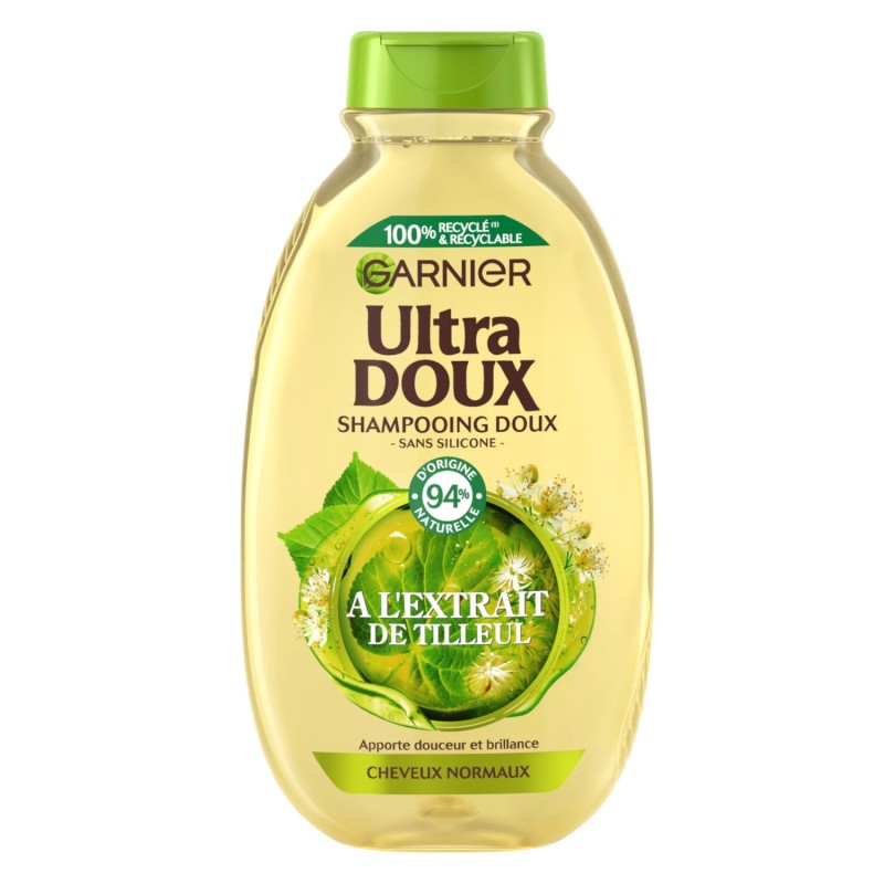 Garnier Ultra Doux شامبو بمستخلص الزيزفون - للشعر العادي - 300 مل