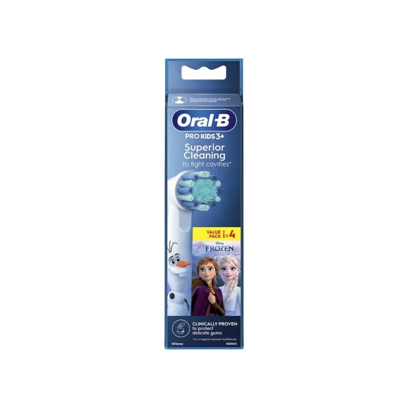 Oral-B Pro Kids Disney la Reine des Neiges Brossettes Recharge pour Brosse à Dents Électrique - Enfants 3+ - X4