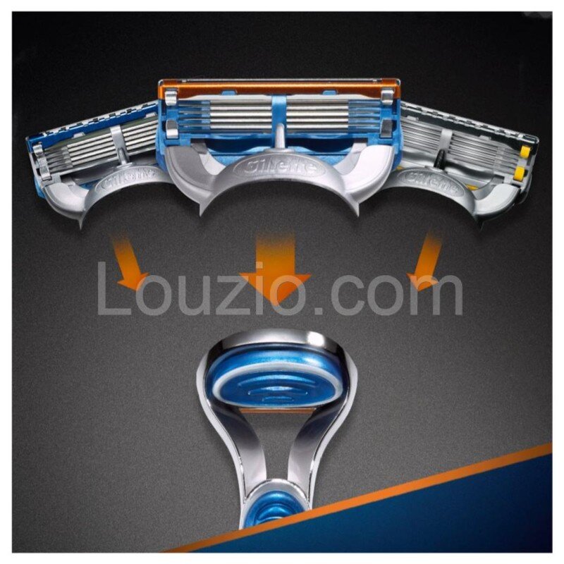 Gillette Fusion 5 Rasoir Homme - 1 Manche + 2 Recharges (5 Lames par Recharge)
