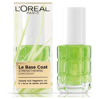 L'Oréal Paris Base Coat Durcissant - Soin des Ongles à l'Huile de Menthe Poivrée - 13.5ml