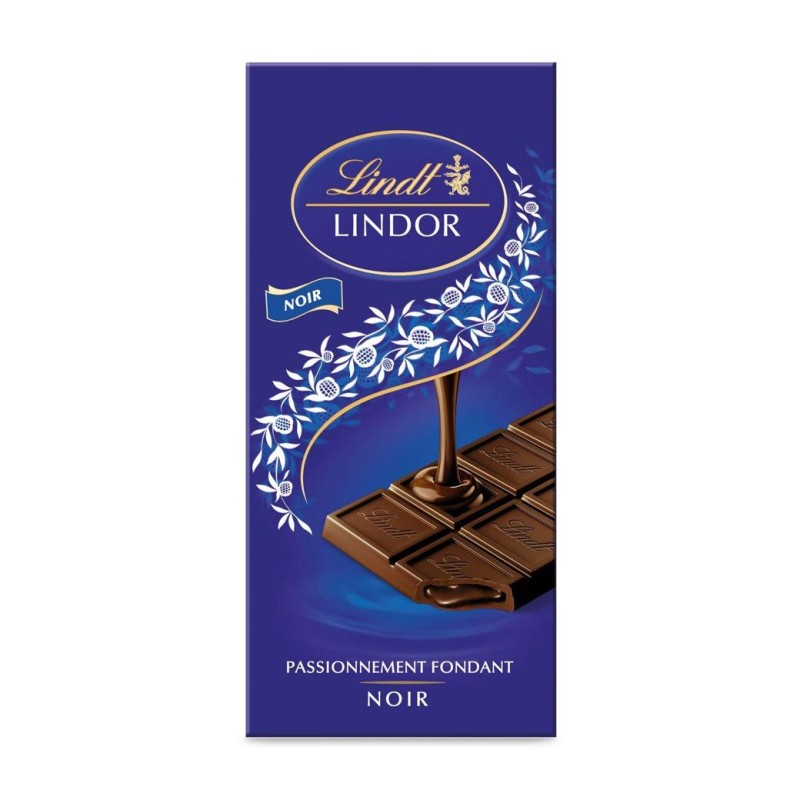 Lindt Lindor Tablette de Chocolat Noir Fondant - 150g