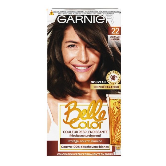 Garnier Belle Color Permanent Hair Dye - Natural Light Brown 22