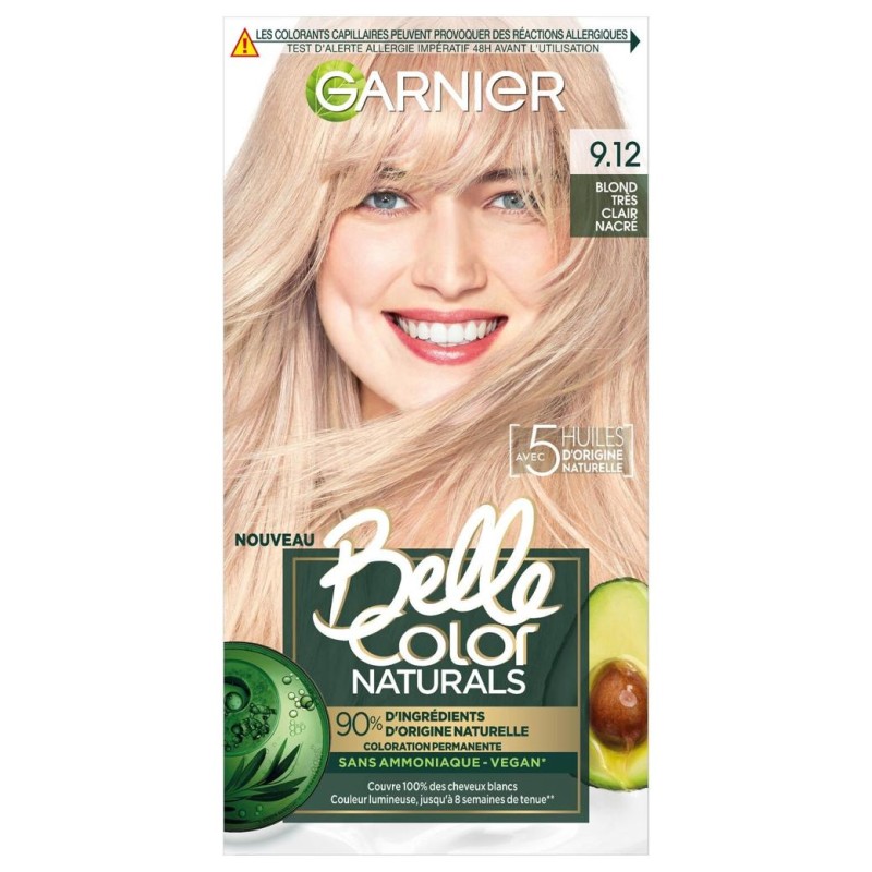 Garnier Belle Color Naturals Permanent Hair Dye - 9.12 Very Light Pearly Blonde