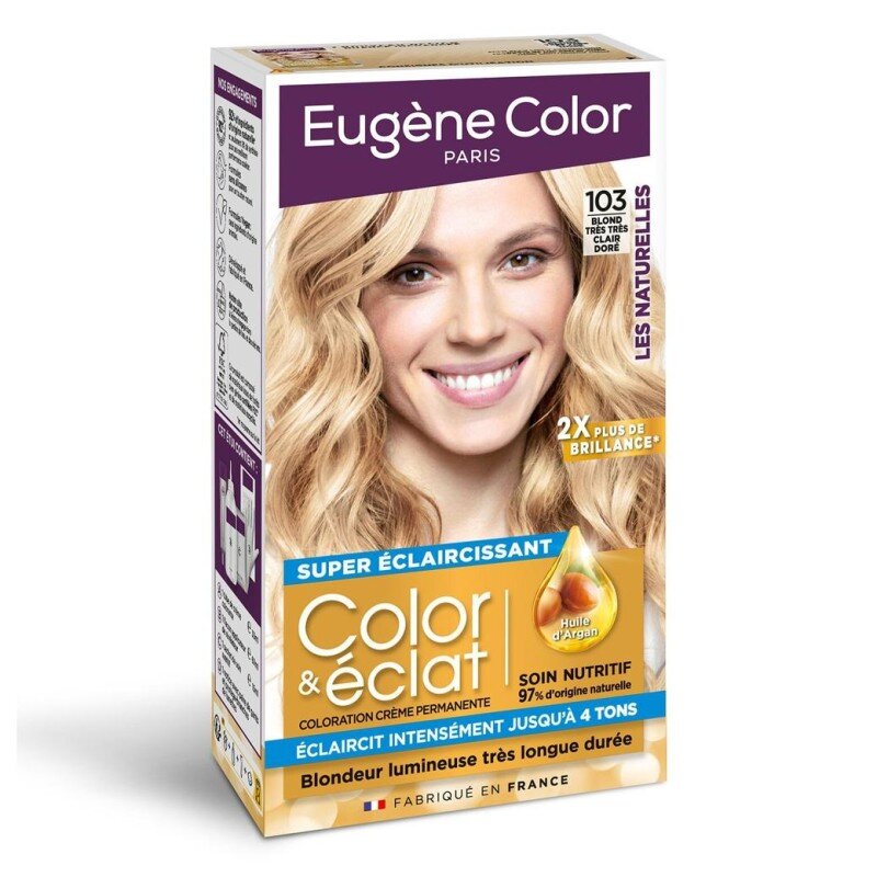 Eugène Color Les Naturelles صبغة شعر دائمة - أشقر فاتح جدًا ذهبي 103