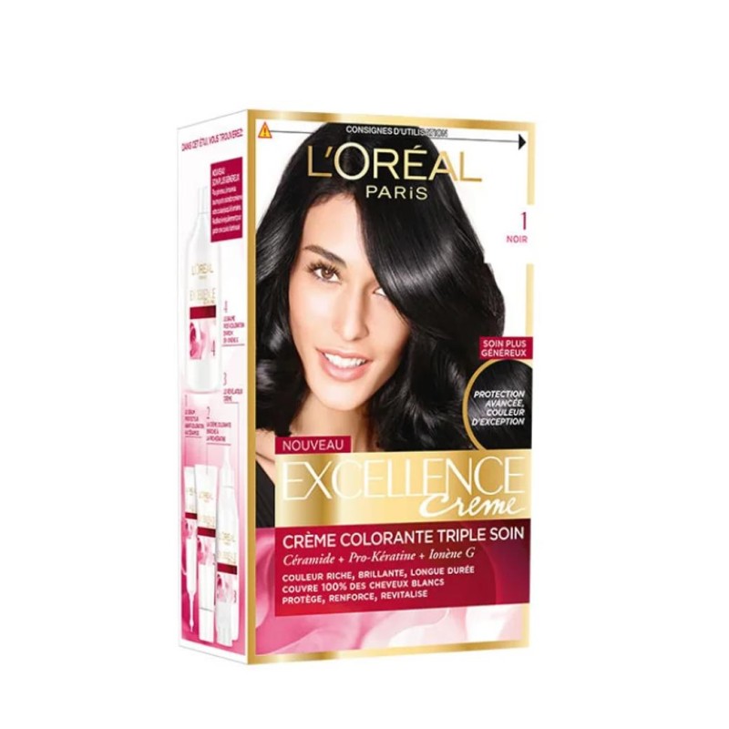 L'Oréal Paris Excellence Crème صبغة شعر دائمة - أسود 1