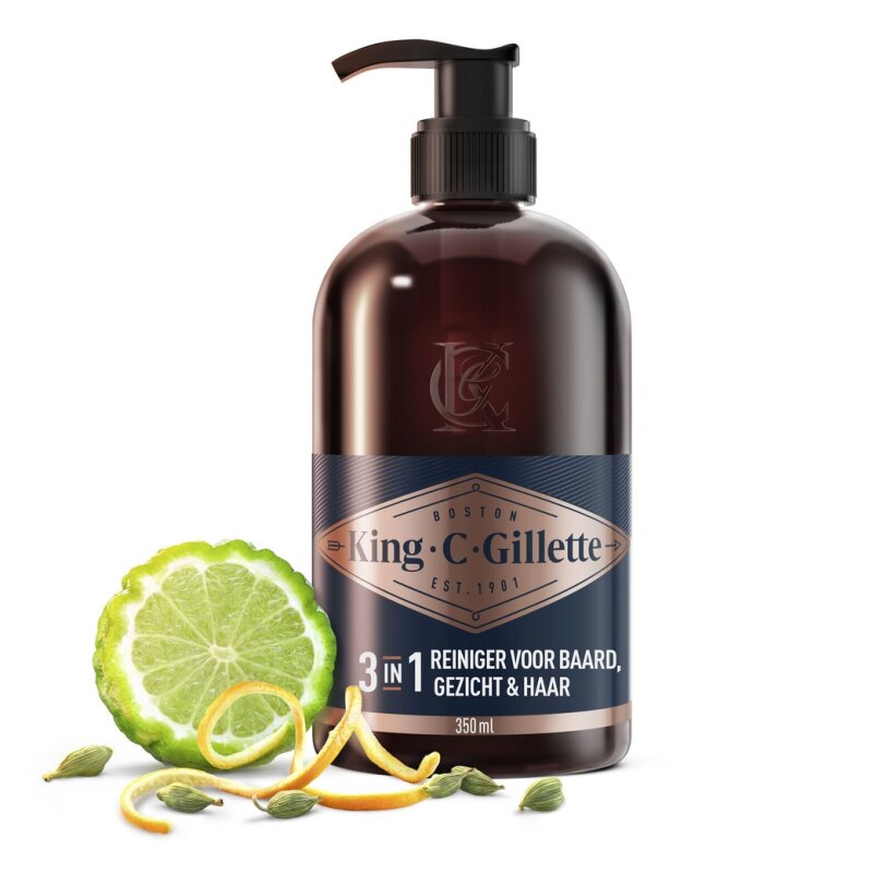 Gillette King C Face And Beard Wash Gel - 350ml