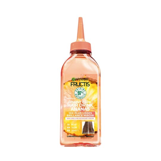 Garnier Fructis Hair Drink علاج شعر صفيحي فوري - الطول والتألق بالأناناس - 200 مل