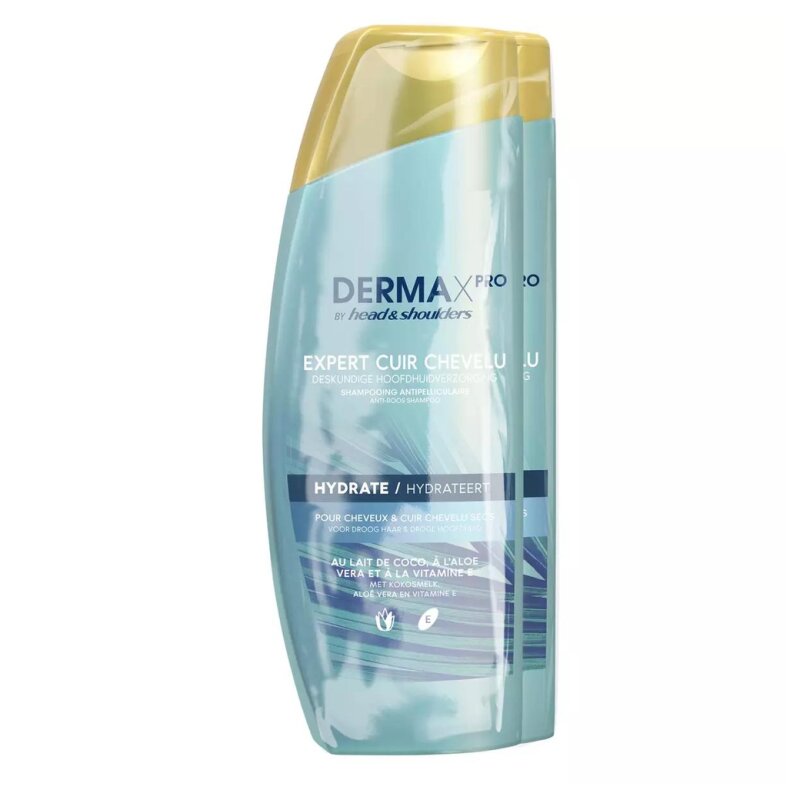 Head & Shoulders Hydrate Expert Shampoing Antipelliculaire - Cuir Chevelu Sec - 2x225ml