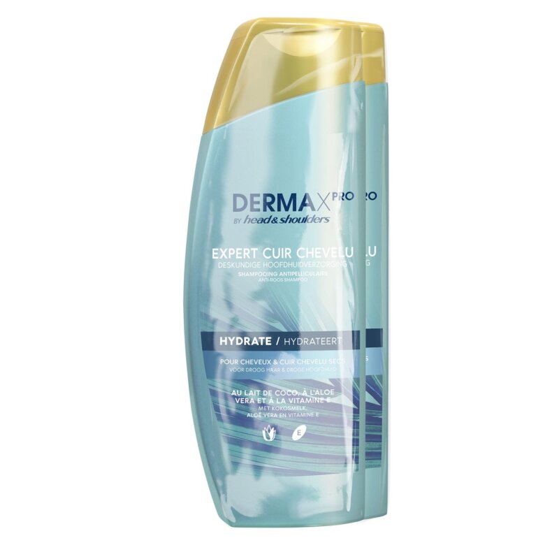 Head & Shoulders Hydrate Expert Shampoing Antipelliculaire - Cuir Chevelu Sec - 2x225ml