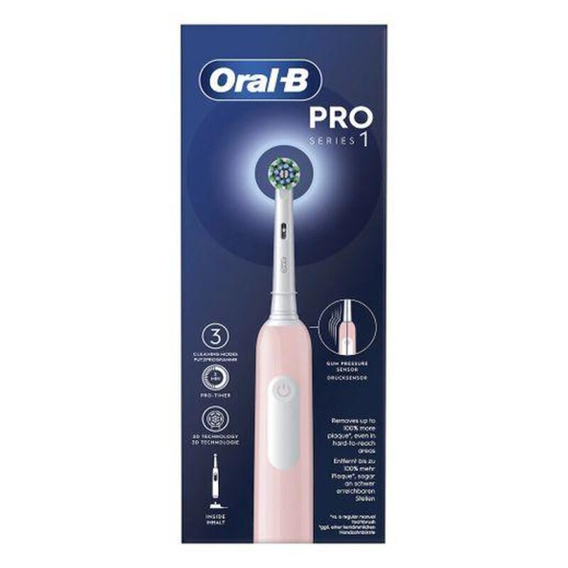 Oral-B Pro Series 1 Brosse à Dents Électrique Rose - 1 Recharge Cross Action Incluse