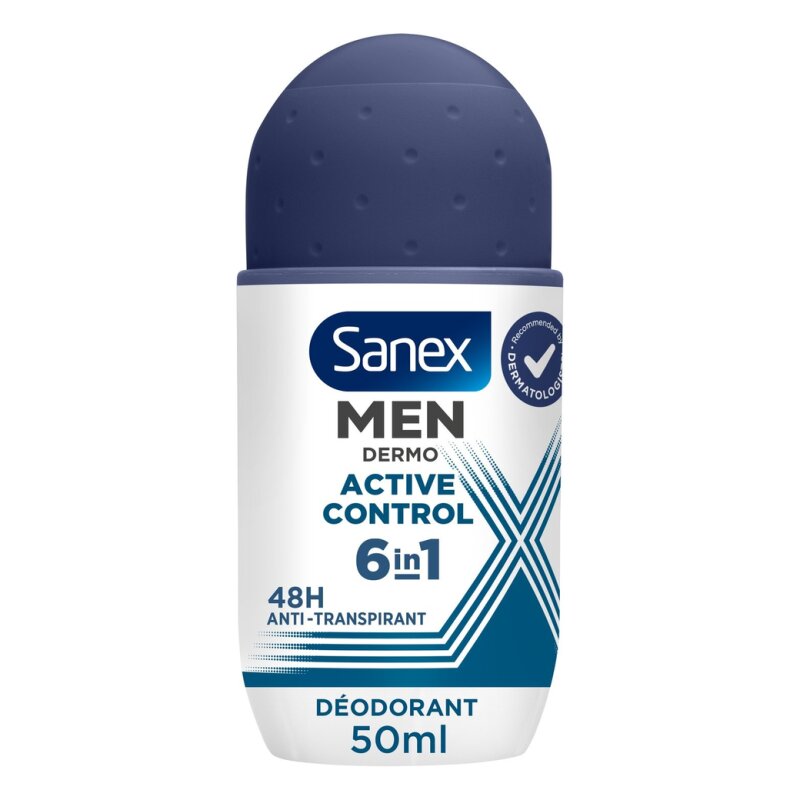 Sanex Dermo Active Control Déodorant Bille Homme - Anti-Transpirant - 50ml