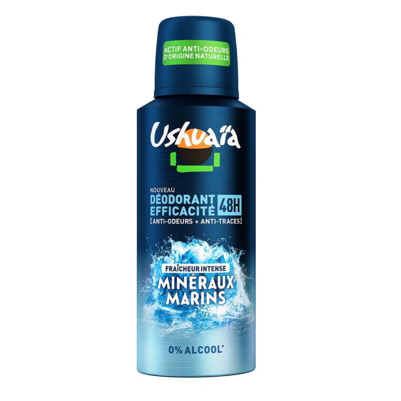 Ushuaia Minéraux Marins Déodorant Spray Homme - Fraîcheur Intense - 150ml