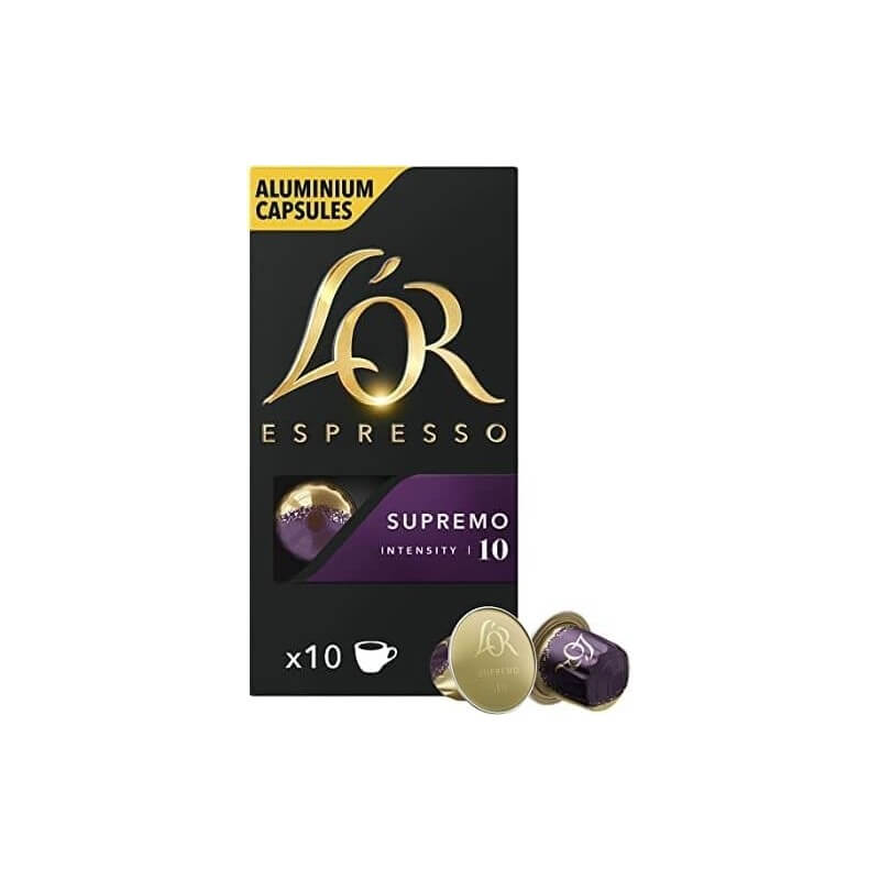 L'Or Supremo Coffee Capsules Intensity 10 - Nespresso Compatible - 50 Capsules