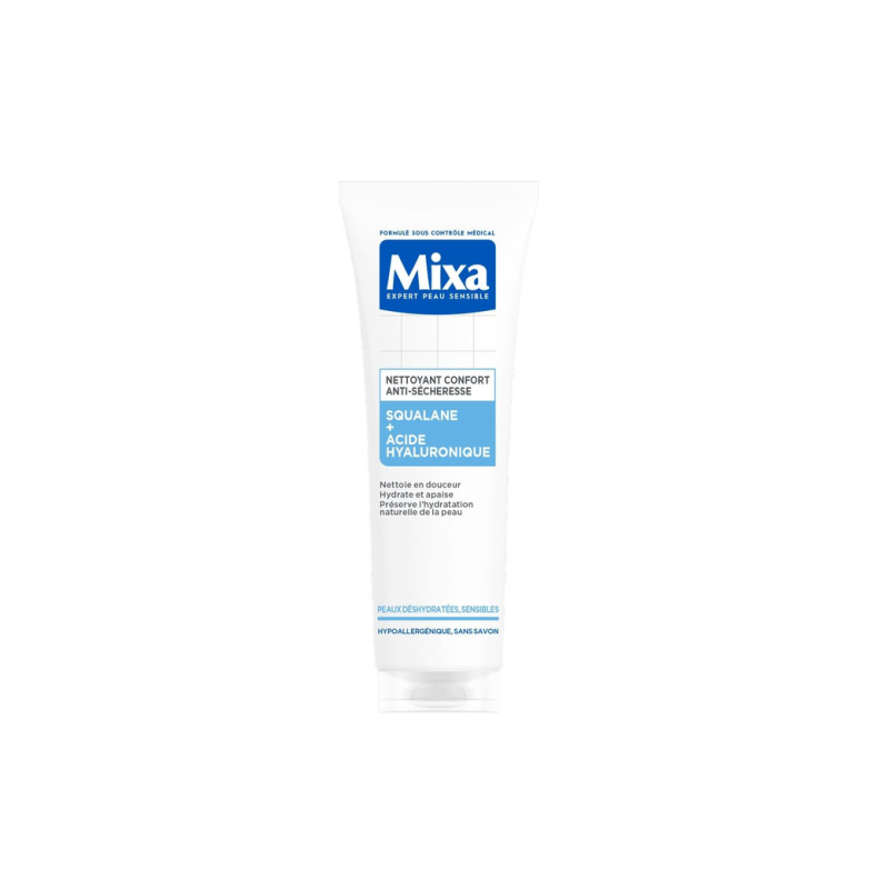 Mixa Confort Nettoyant Visage Anti-Sécheresse - Peau Déshydratée et Sensible - 150ml