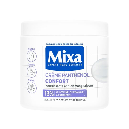 Mixa Panthénol Confort Crème Multi-Usages - Peau Très Sèche - 400ml