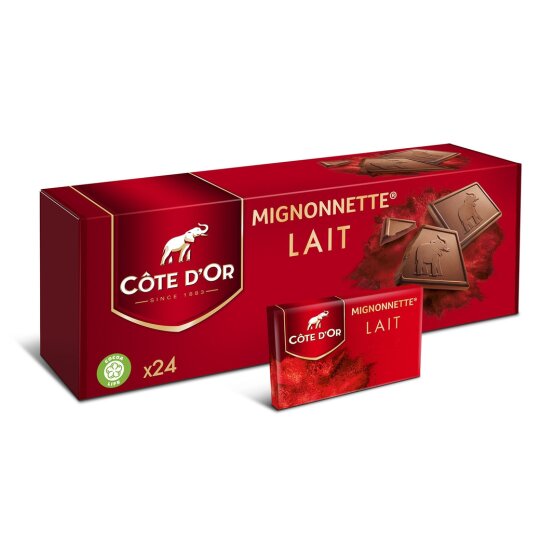 Côte d'Or Mignonnette Chocolat au Lait - Boîte 24 Mignonnettes - 240g