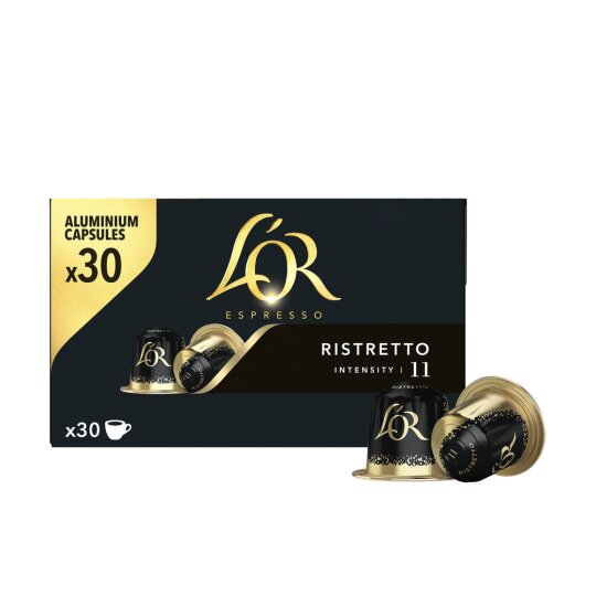 L'Or Espresso Ristretto Coffee Capsules - Intensity 11 - Nespresso Compatible - 30 Capsules