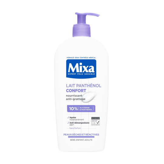 Mixa Panthénol Confort Lait Corps - Peau Sèche et Réactive - 400ml