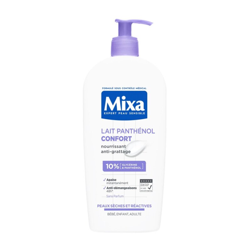Mixa Panthénol Confort Lait Corps - Peau Sèche et Réactive - 400ml