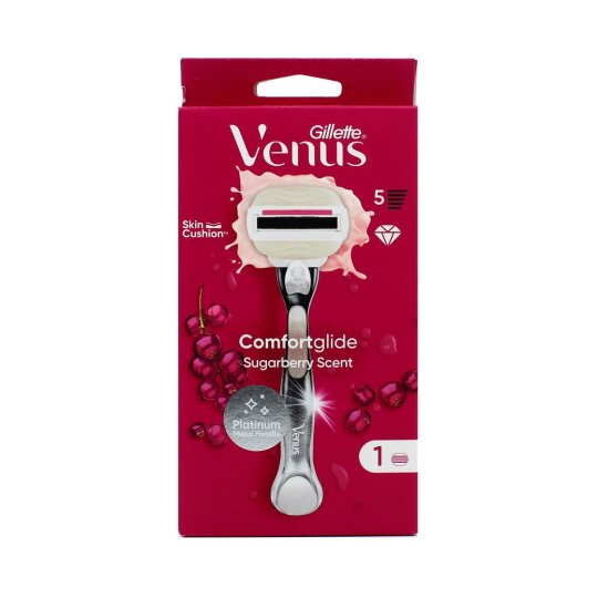 Venus Comfortglide Sugarberry women'S Razor - 1 Handle + 1 Refill - 5 Blades