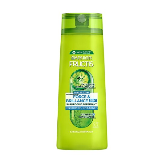 Garnier Fructis Shampoing Force & Brillance 2en1 - Cheveux Normaux à Gras - 300ml