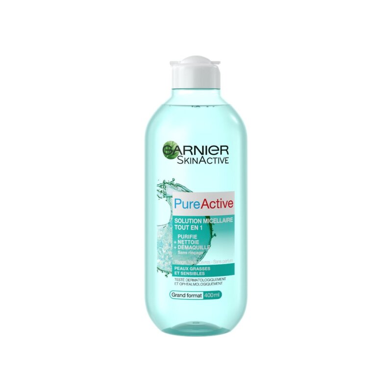 Garnier Pure Active Eau Micellaire Tout en 1 - Peaux Mixtes à Grasses - 400ml