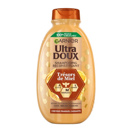 Garnier Ultra Doux Trésors de Miel Shampooing Reconstituant - Cheveux Fragiles - 300ml