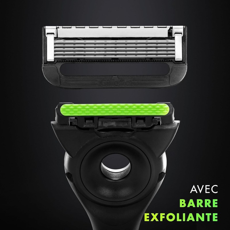 Gillette Labs Razor With Exfoliating Bar - Neon Version - 1 Refill + Magnetic Stand