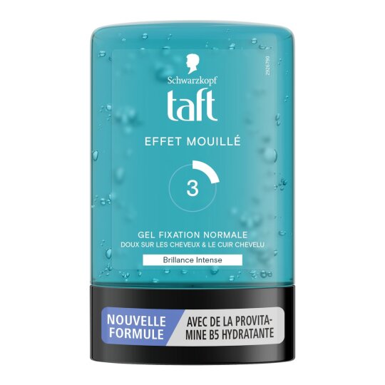 Taft Gel Coiffant Effet Mouillé - Fixation Normale - Brillance Intense - 300ml