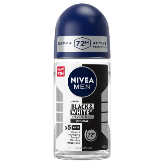 Nivea Men Black & White Déodorant Bille Homme Anti-Transpirant - 50ml