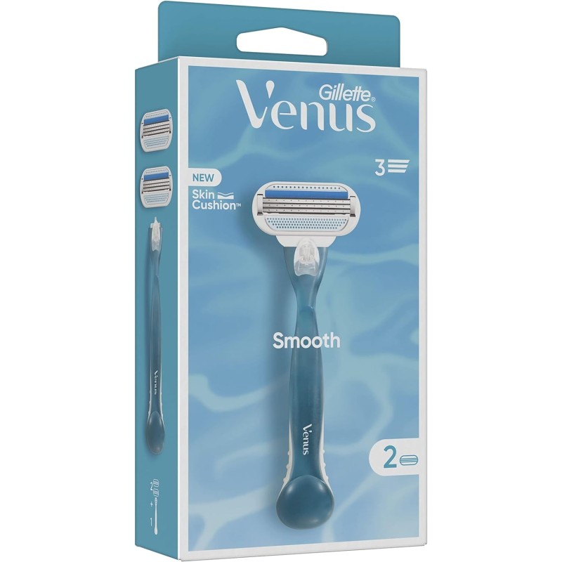 Gillette Venus Smooth Rasoir pour Femme - Manche + 2 Recharges