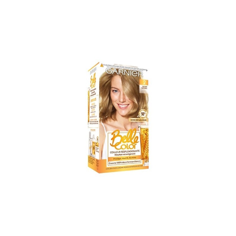 Garnier Belle Color Permanent Hair Color Cream With Wheat Germ Oil - Natural Blonde 2