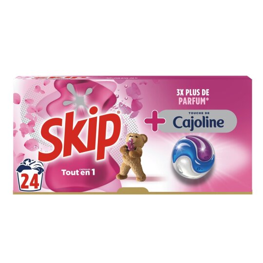 Skip Touche de Cajoline Lessive Capsule 3 en 1 - 24 Capsules