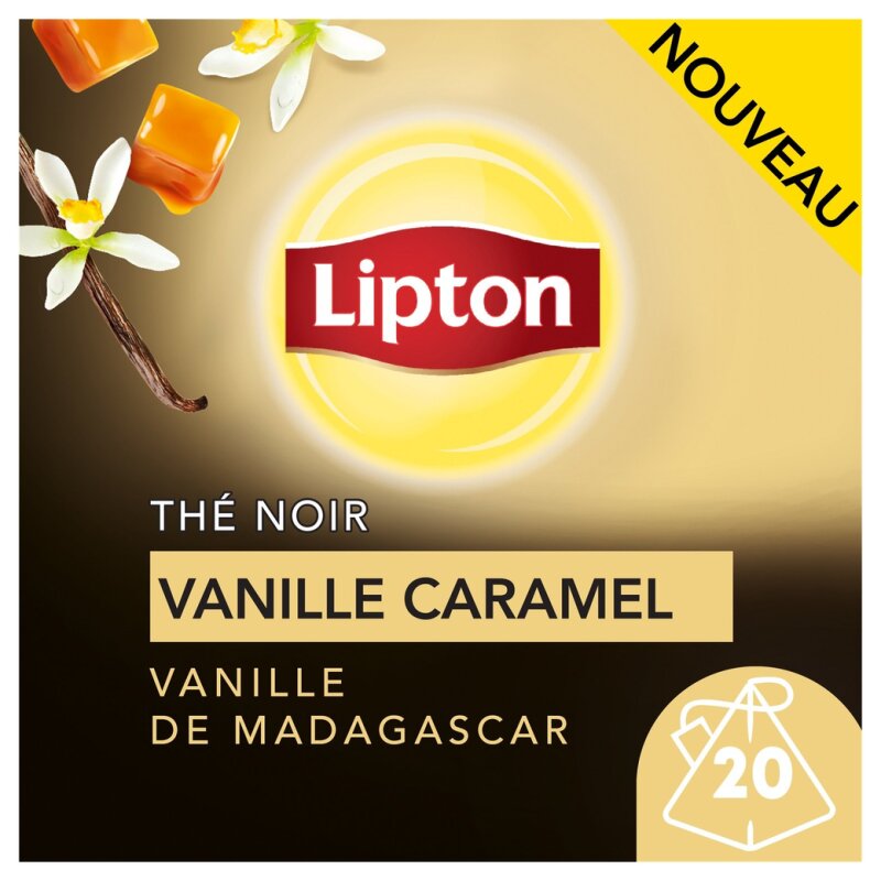 Lipton Black Tea Vanilla Caramel - Box Of 20 Tea Bags