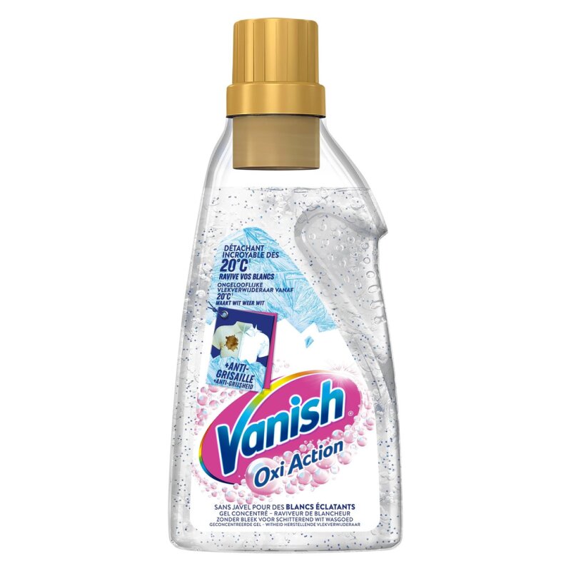 Vanish Oxi Action Stain Remover White Gel - White Laundry - 750ml