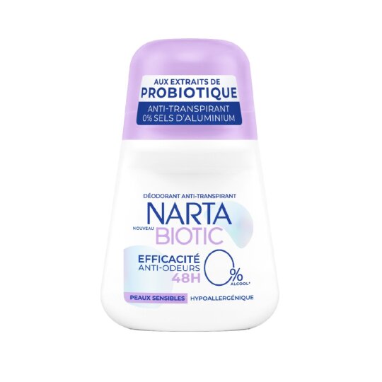 Narta Biotic Déodorant Roll-On - Peaux Sensibles - 50ml