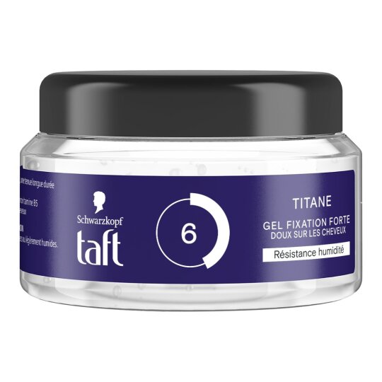 Taft Titane Gel Coiffant - Fixation Forte - Résistance à l'Humidité - 250ml