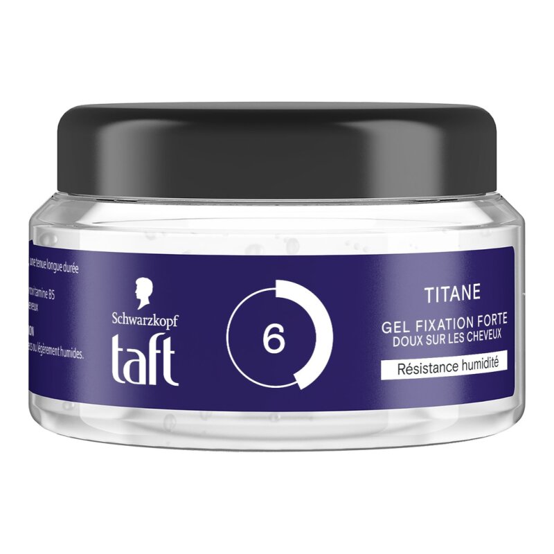 Taft Titane Gel Coiffant - Fixation Forte - Résistance à l'Humidité - 250ml